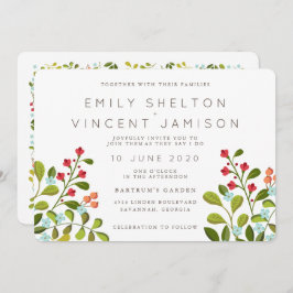 Summer Garden Floral Wedding Suite Uitnodiging