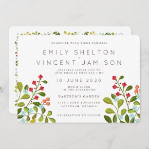 Summer Garden Floral Wedding Suite Uitnodiging