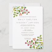 Summer Garden Floral Wedding Suite Uitnodiging (Voorkant)