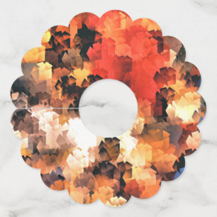 SUMMER GARDEN FLOWERS WIJNGLASLABEL