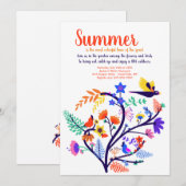 Summer Garden Party Invitation Kaart (Voorkant / Achterkant)