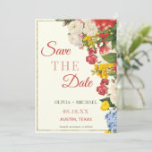 Summer Garden Rozen Save the Date (Staand voorkant)