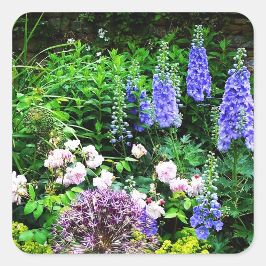 Summer Garden Vierkante Sticker (Voorkant)