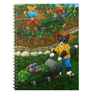 Summer Gardening Cats Notitieboek