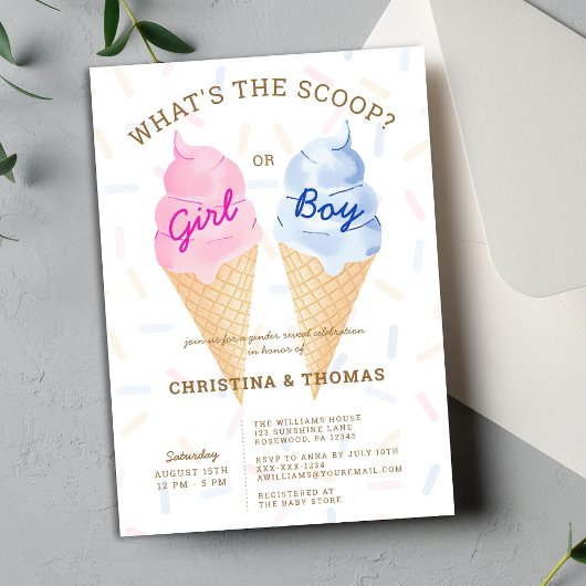 Summer Gender Reveal Kaart