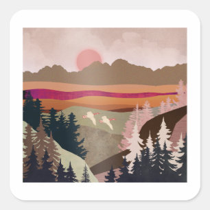 Summer Gese Vierkante Sticker