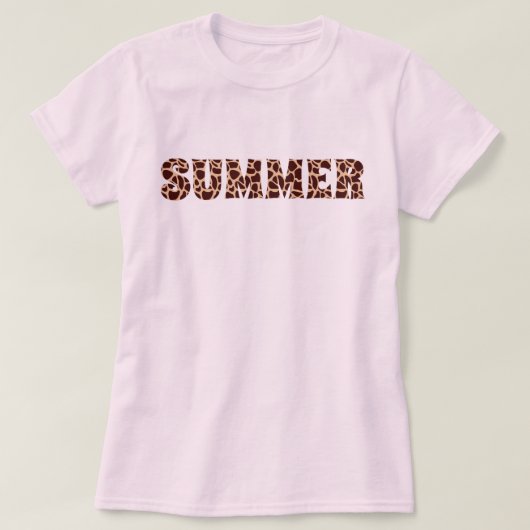 Summer Giraffe Print T-shirt (Design voorkant)