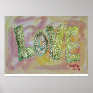 Summer Glow Love Art Word Peinture Poster Imprimer