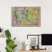 Summer Glow Love Art Word Peinture Poster Imprimer (Bureau à domicile)