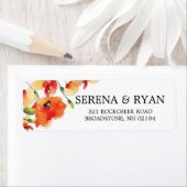 Summer Golden Poppy Wedding Etiket (Insitu)