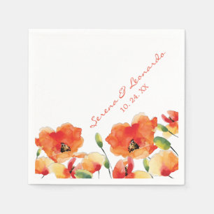 Summer Golden Poppy Wedding Reception Servet