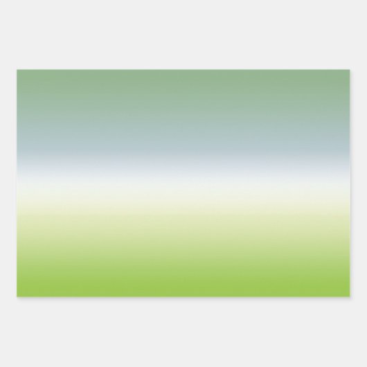 Summer Gradient Cool Blue Green Ombre Inpakpapier Vel (Voorkant 2)