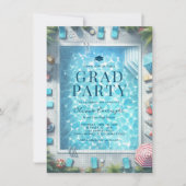 Summer Graduation Pool Party Invitations (Devant)