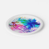 Summer graphic papieren bordje (Gekanteld)