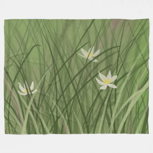 Summer Grass Fleece Deken (Voorkant (Horizontaal))