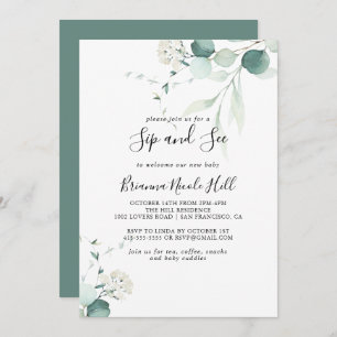 Summer Green Eucalyptus Foliage Sip en See Kaart