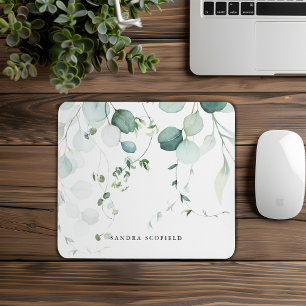Summer Green Eucalyptus Leaf - Aangepast Eenvoudig Muismat