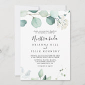 Summer Green Eucalyptus Nuestra Boda Wedding Kaart (Voorkant)