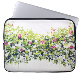 Summer Green Floral Laptop Slapje Laptop Sleeve