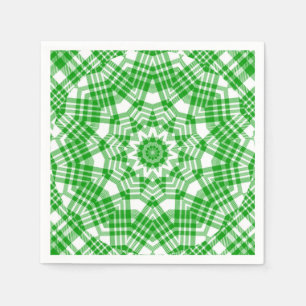 Summer Green n White Play Kaleidoscope Servet