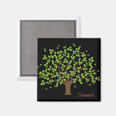 Summer Green Tree Magnet Magneet (Voorkant / Achterkant)