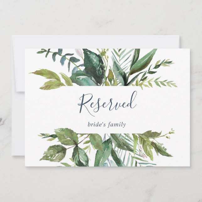 Summer Greenered Reserved Sign (Voorkant)