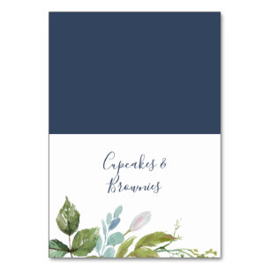 Summer Greenery Buffet Food Labels Kaart