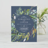 Summer Greenery | Casual uitnodiging voor een mari (Staand voorkant)