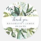 Summer Greenery Dank u voor de Sticker (Voorkant)