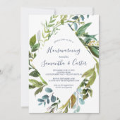 Summer Greenery Diamond Wreath Housewarming Kaart (Voorkant)