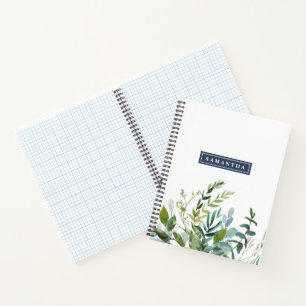 Summer Greenery Graph Paper Notitieboek