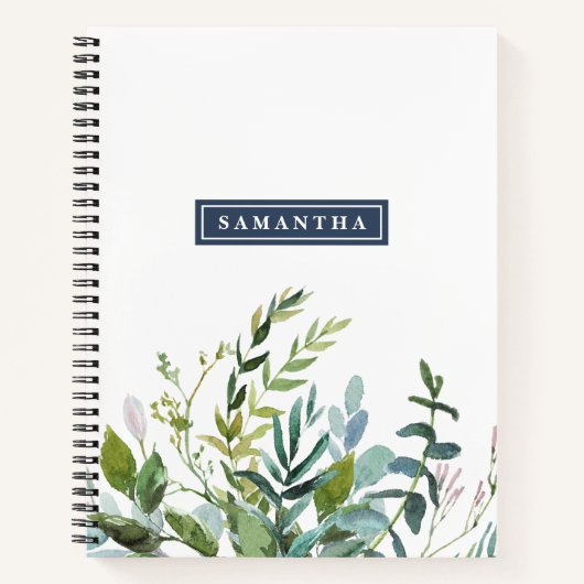 Summer Greenery Graph Paper Notitieboek (Voorkant)