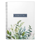 Summer Greenery Personalized Spiral Notitieboek (Voorkant)