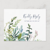 Summer Greenery Song Request RSVP Briefkaart (Voorkant)