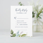 Summer Greenery Song Request RSVP Card Kaartje (Staand voorkant)
