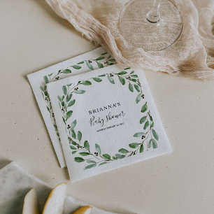 Summer Greenery Tropical Eucalyptus Baby shower Servet