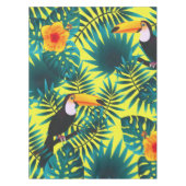Summer Greenery Tropical Toucan Jungle Foliage  Tafelkleed (Voorkant)