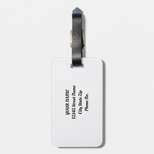 Summer Greenery Tropical Toucan Oerwoud Foliage Bagagelabel (Achterkant verticaal)