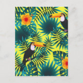 Summer Greenery Tropical Toucan Oerwoud Foliage Briefkaart (Voorkant)