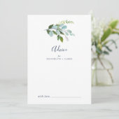 Summer Greenery Wedding Advieskaart (Staand voorkant)