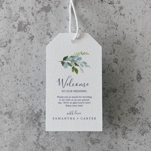 Summer Greenery Wedding Welcome Cadeaulabel