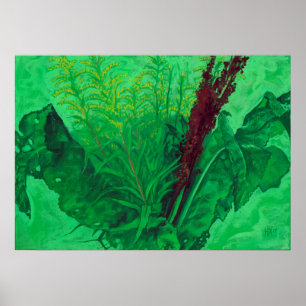 Summer Greenery Wildbloemen Floral Art Painting Poster