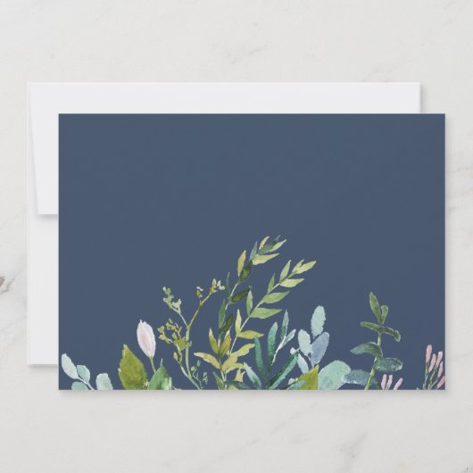 Summer Greenery Wreath Photo Save the Date Kaart (Achterkant)