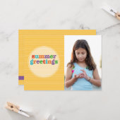 Summer Greetings Sunshine Flat Kaart (Voorkant / Achterkant in situ)