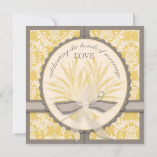Summer Harvest Wedding Invitation Square Kaart