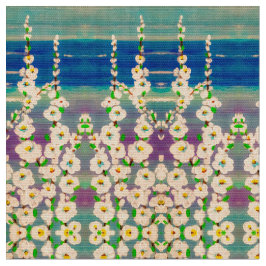 Summer Hollyhocks Fabric Stof