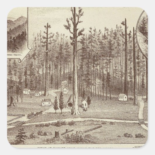 Summer Home, Lewis Vierkante Sticker (Voorkant)