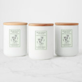 Summer Honey 2x3" Aster and Bee Dashed Border Food Voedselcontainer Etiket (Flessen)