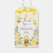 Summer Honey Bee Yellow Flower Baby shower gunsten Cadeaulabel (Voorkant)