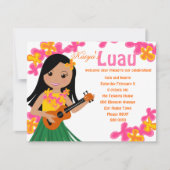 Summer Hula Ukulele Kaart (Voorkant)